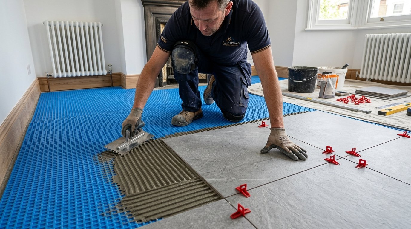 Tile repairs and subfloor preparation in West Sussex